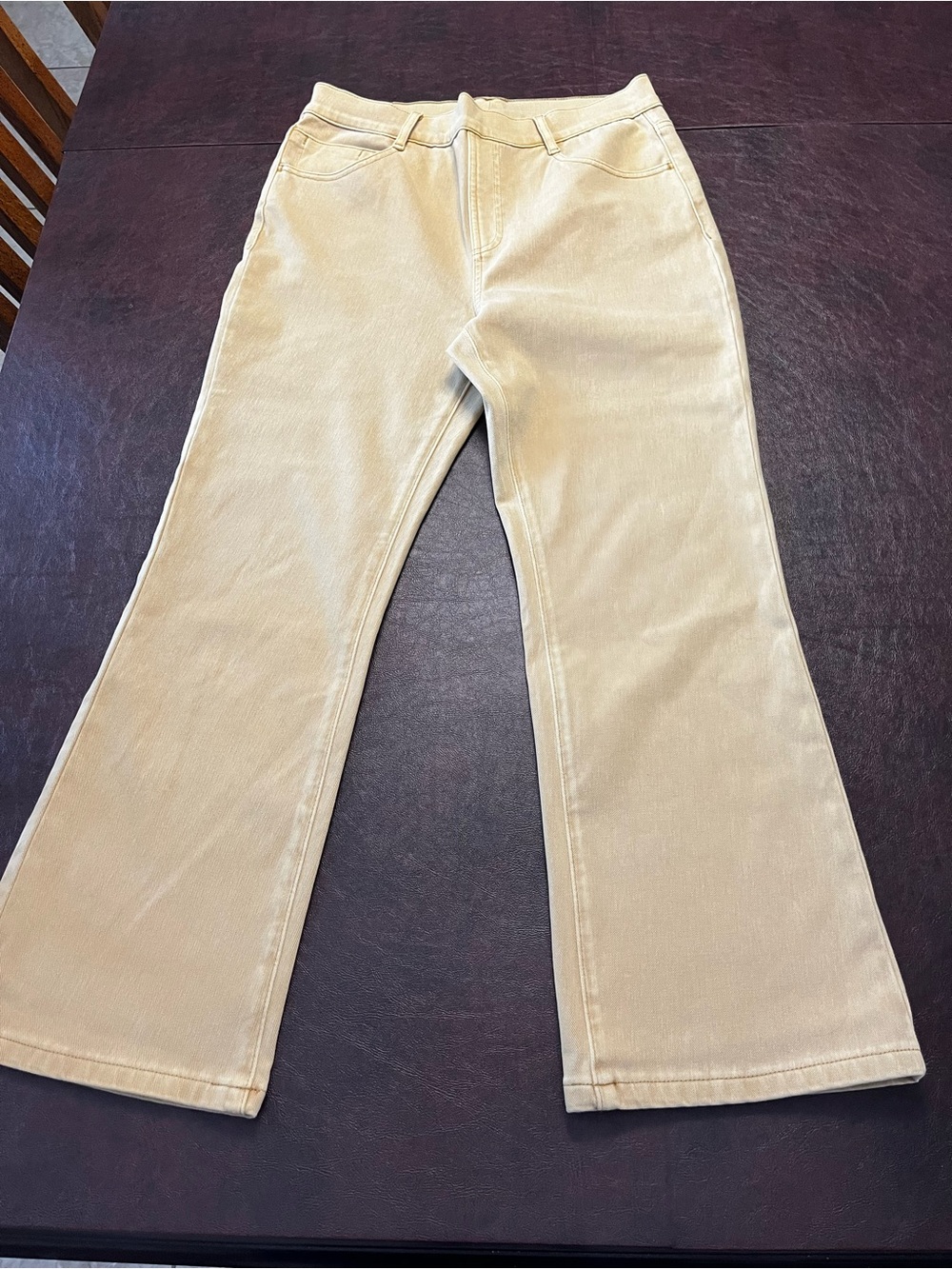 HALARA beige gold Wide Leg Jeans